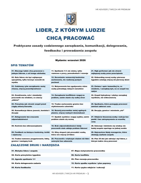 Pierwsza strona materiału: Lider, z którym ludzie chcą pracować